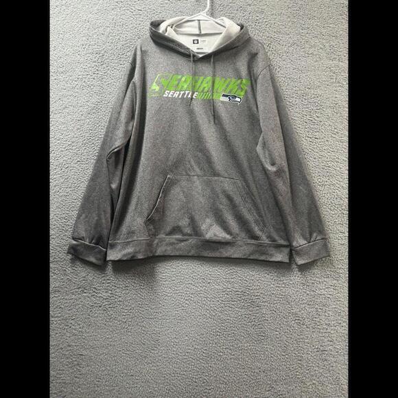 Seattle Seahawks Sweatshirt Mens XL Gray Fleece Football NFL Team Apparel Hoodie - Picture 1 of 11